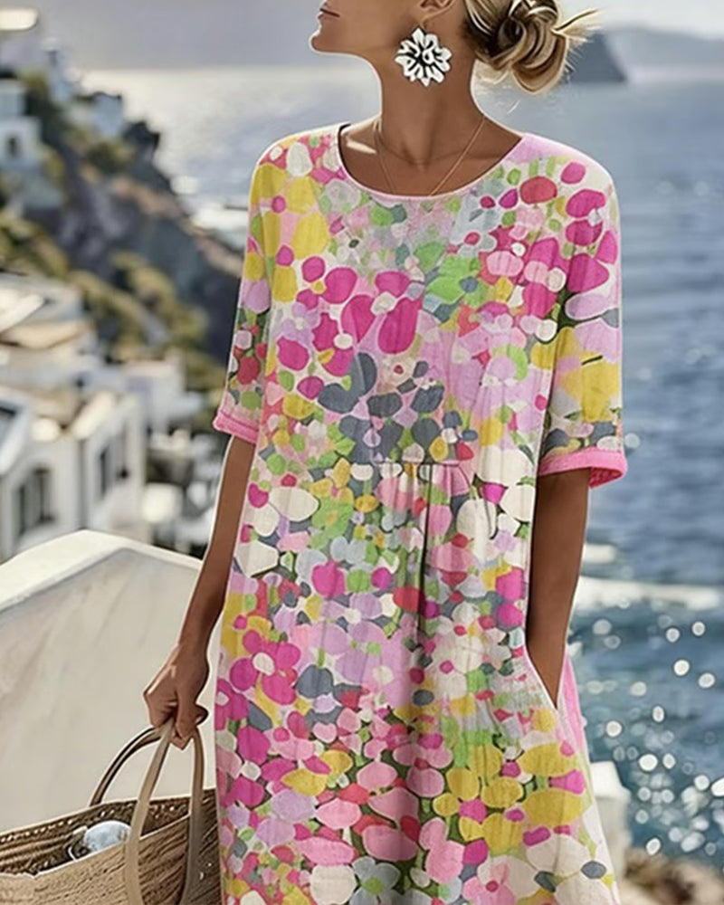 ELENA - ELEGANT FLORAL SUMMER DRESS
