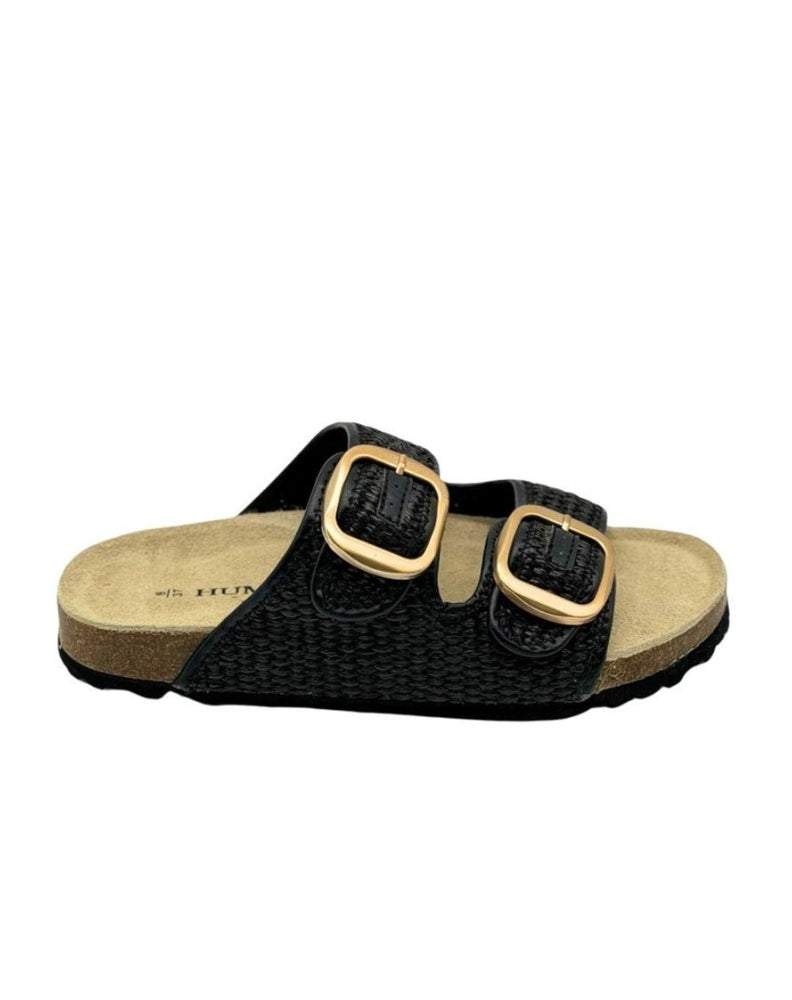 Cammy Sandal - Black Raffia