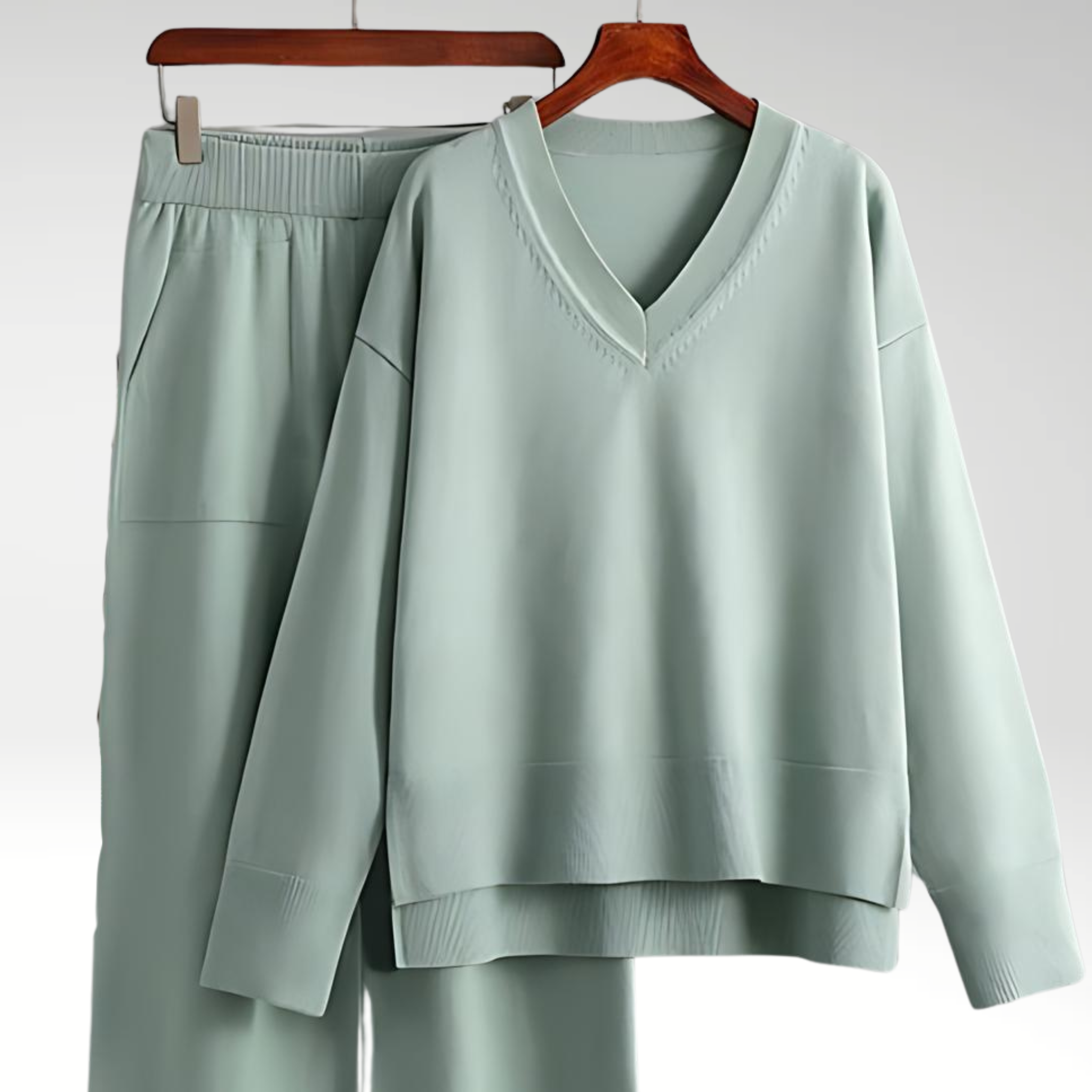 Emily | Luxe V-Neck Two-Piece Set