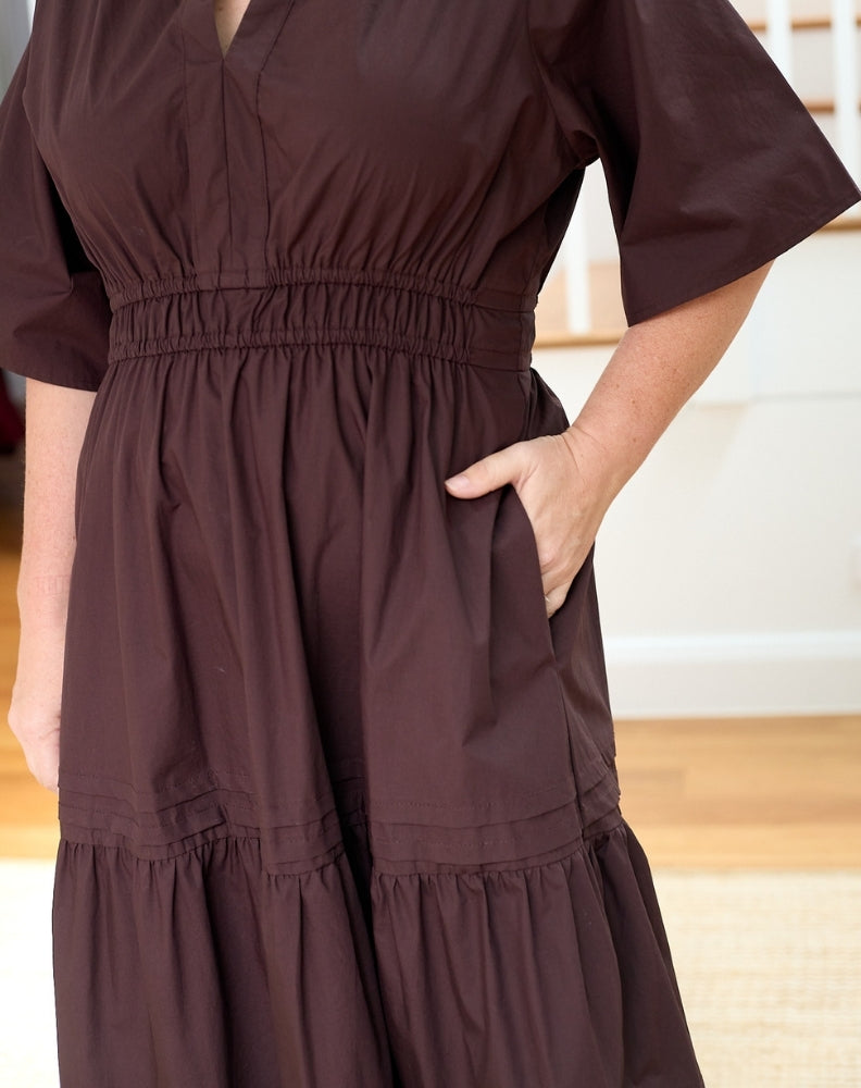 Teddie Maxi Dress - Chocolate