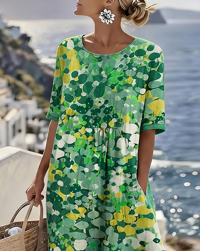 ELENA - ELEGANT FLORAL SUMMER DRESS