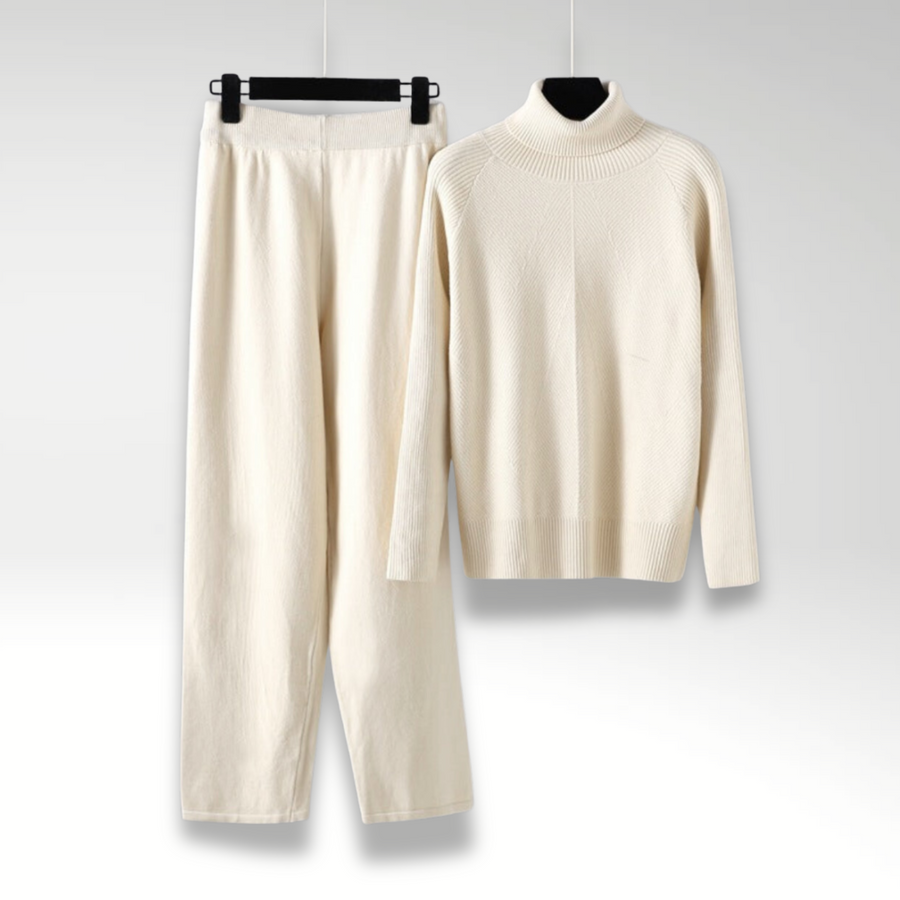 Michelle | Complete Two-Piece Cable Knit Lounge Set