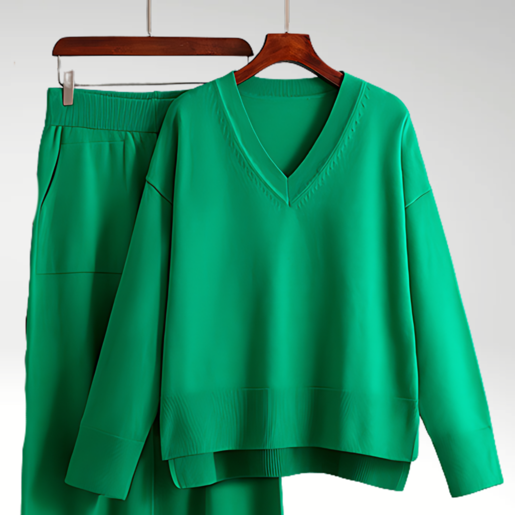 Emily | Luxe V-Neck Two-Piece Set