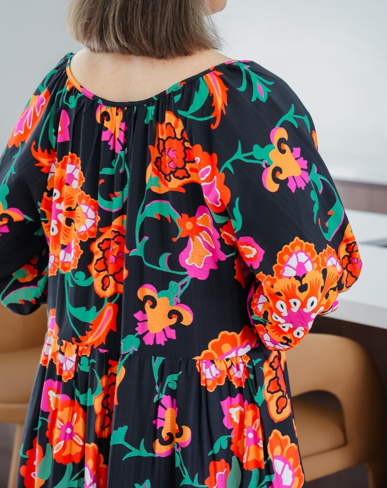 Jamie Dress - Sunset Garden