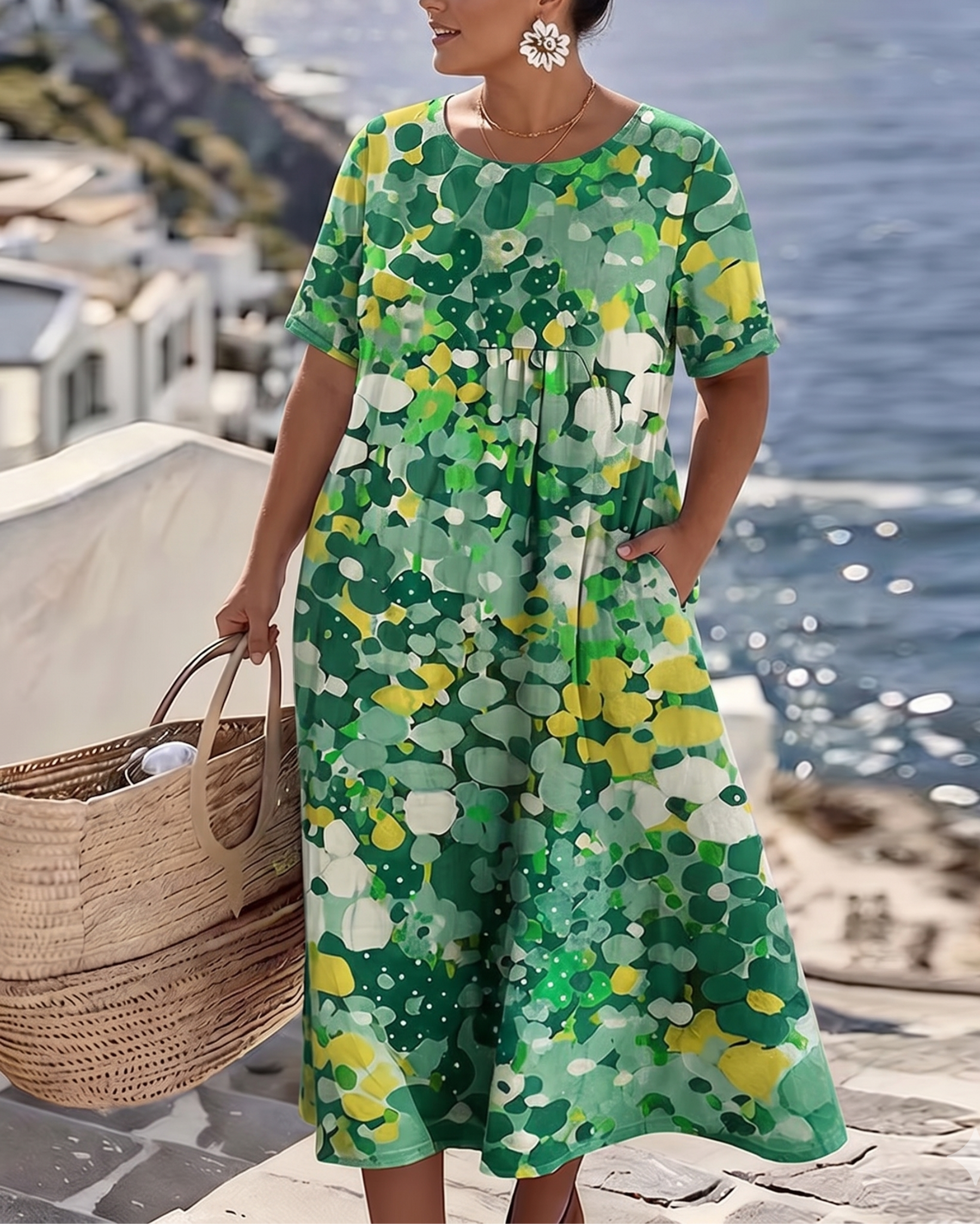 ELENA - ELEGANT FLORAL SUMMER DRESS