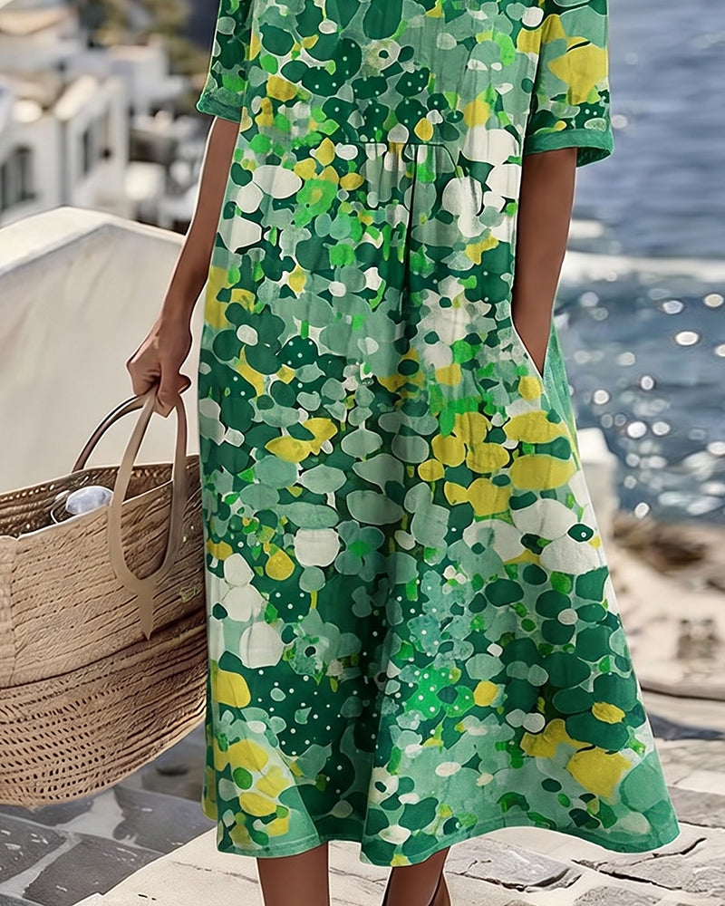 ELENA - ELEGANT FLORAL SUMMER DRESS