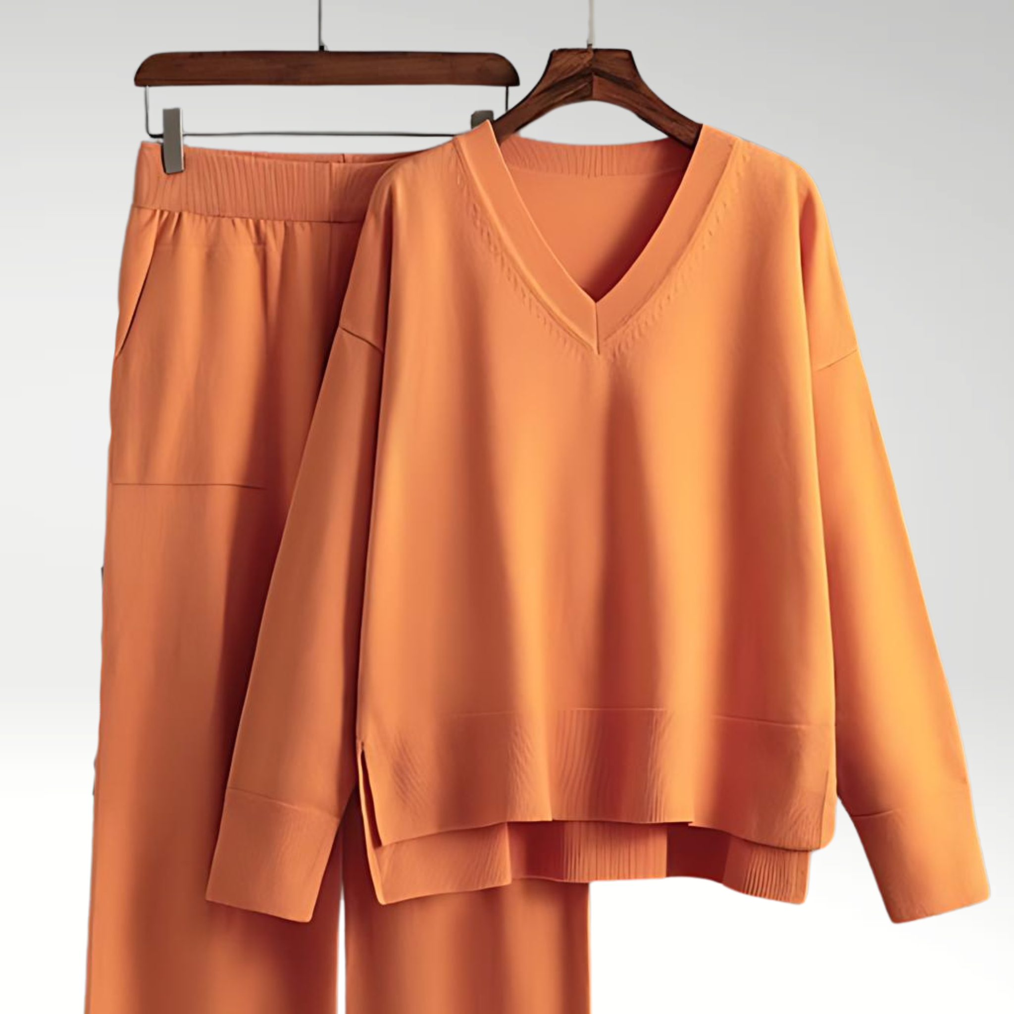Emily | Luxe V-Neck Two-Piece Set