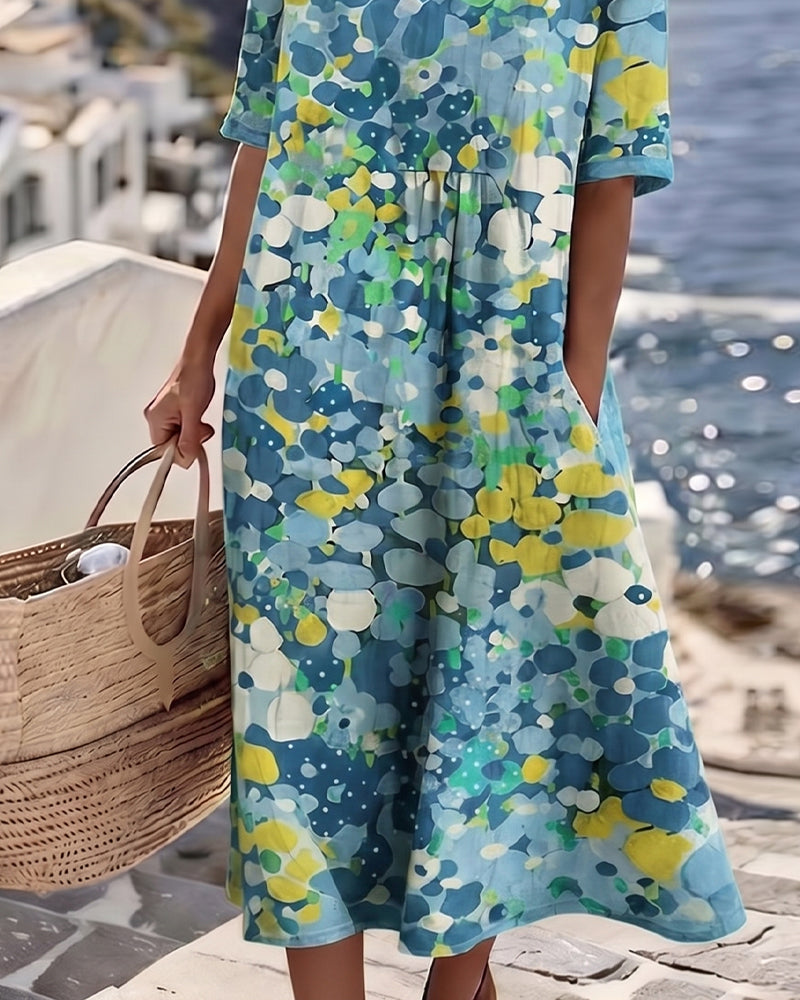 ELENA - ELEGANT FLORAL SUMMER DRESS