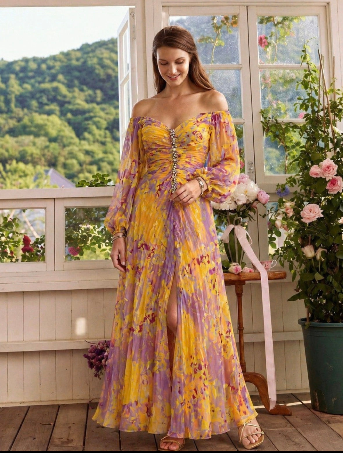 Kristine™ | Elegant Dress with V-Neck