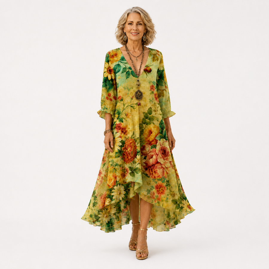 Janessa | Effortless Floral Midi Dress