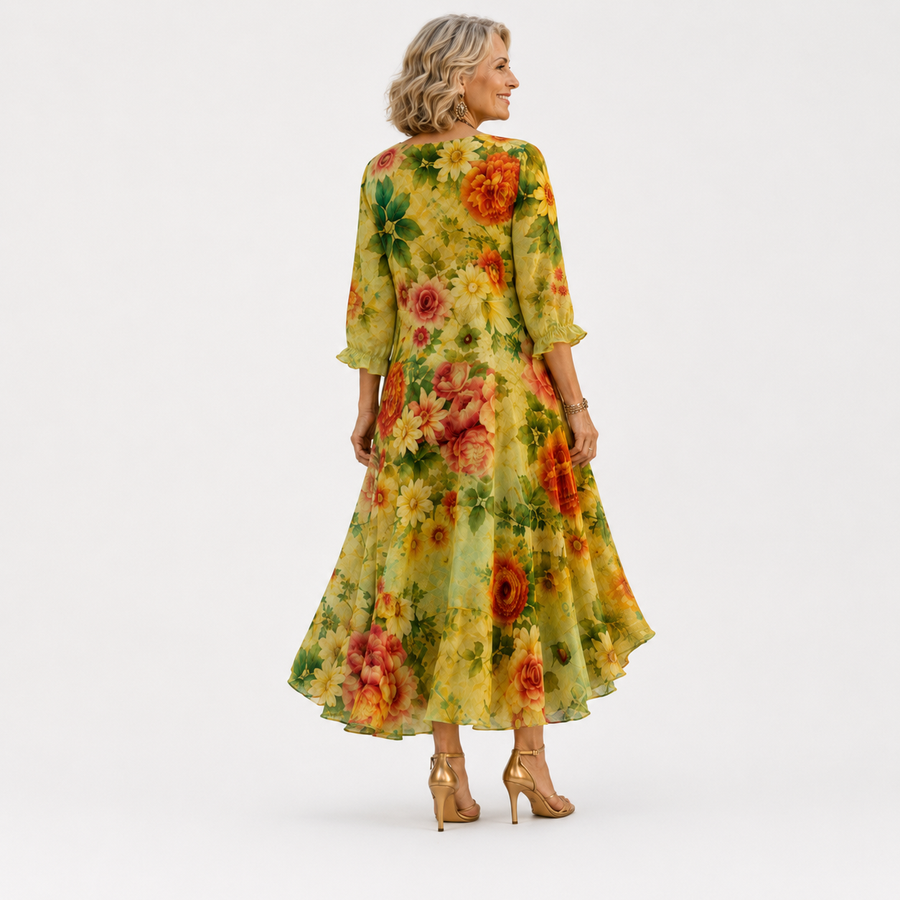 Janessa | Effortless Floral Midi Dress