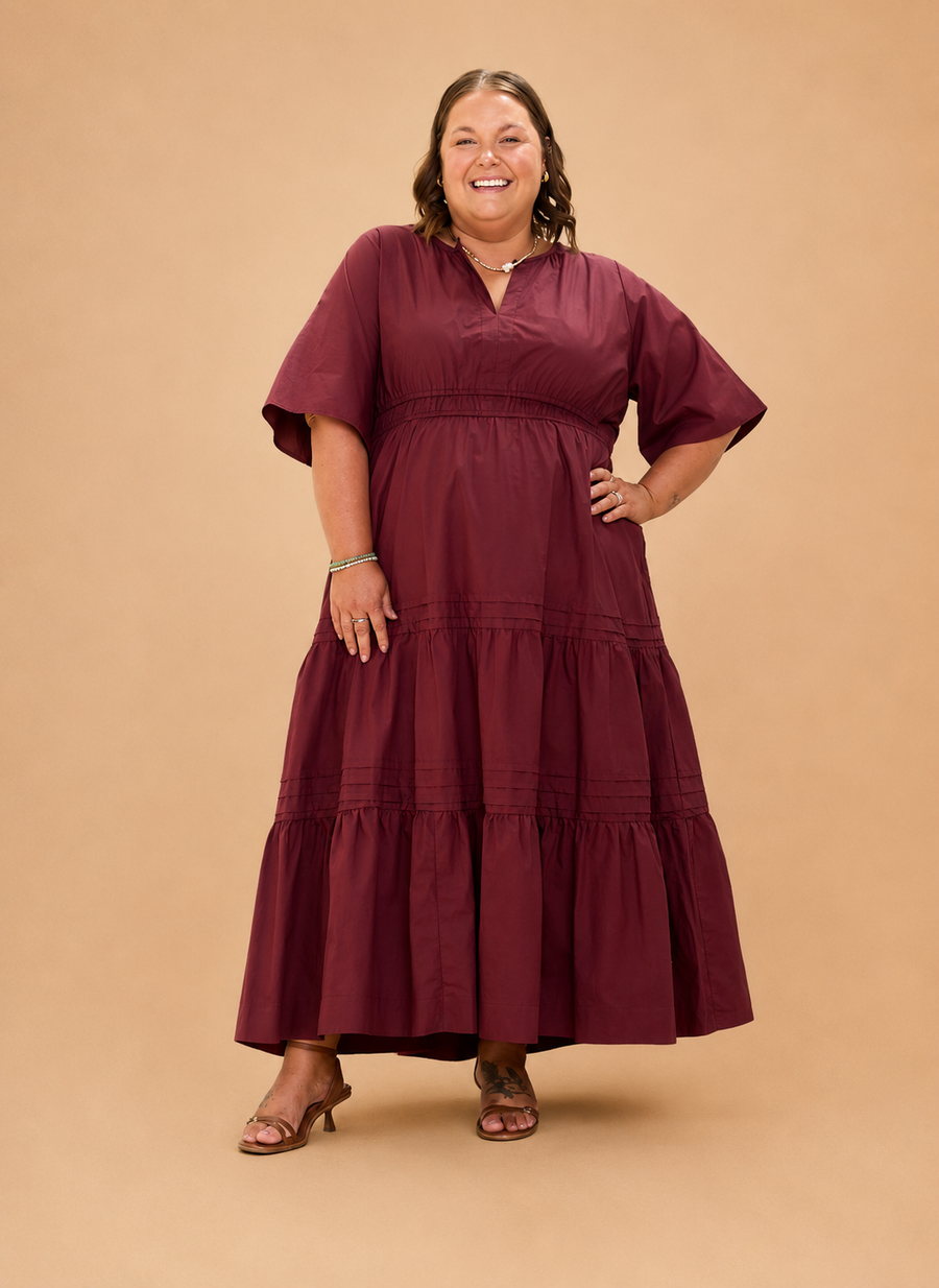 Teddie Maxi Dress - Wine