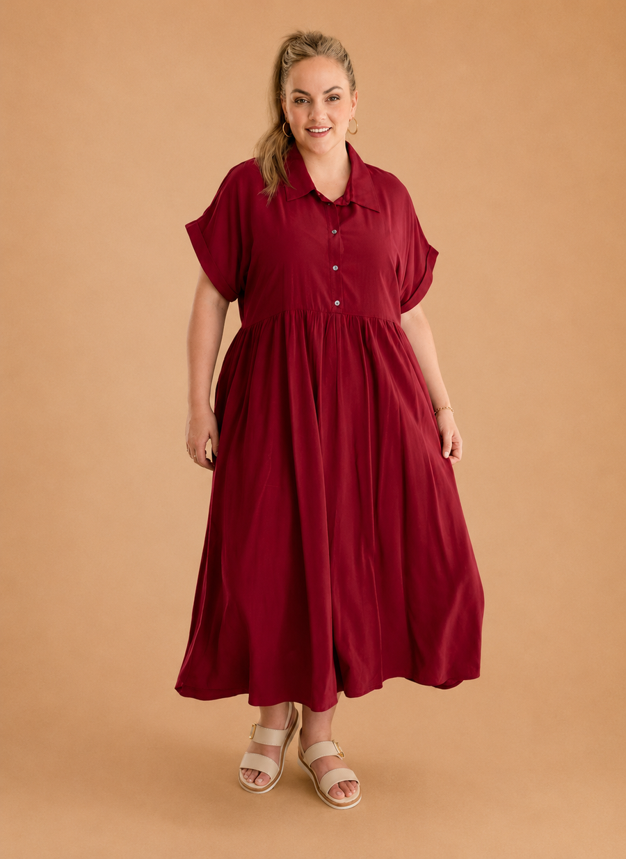 Elsie Dress - Cherry