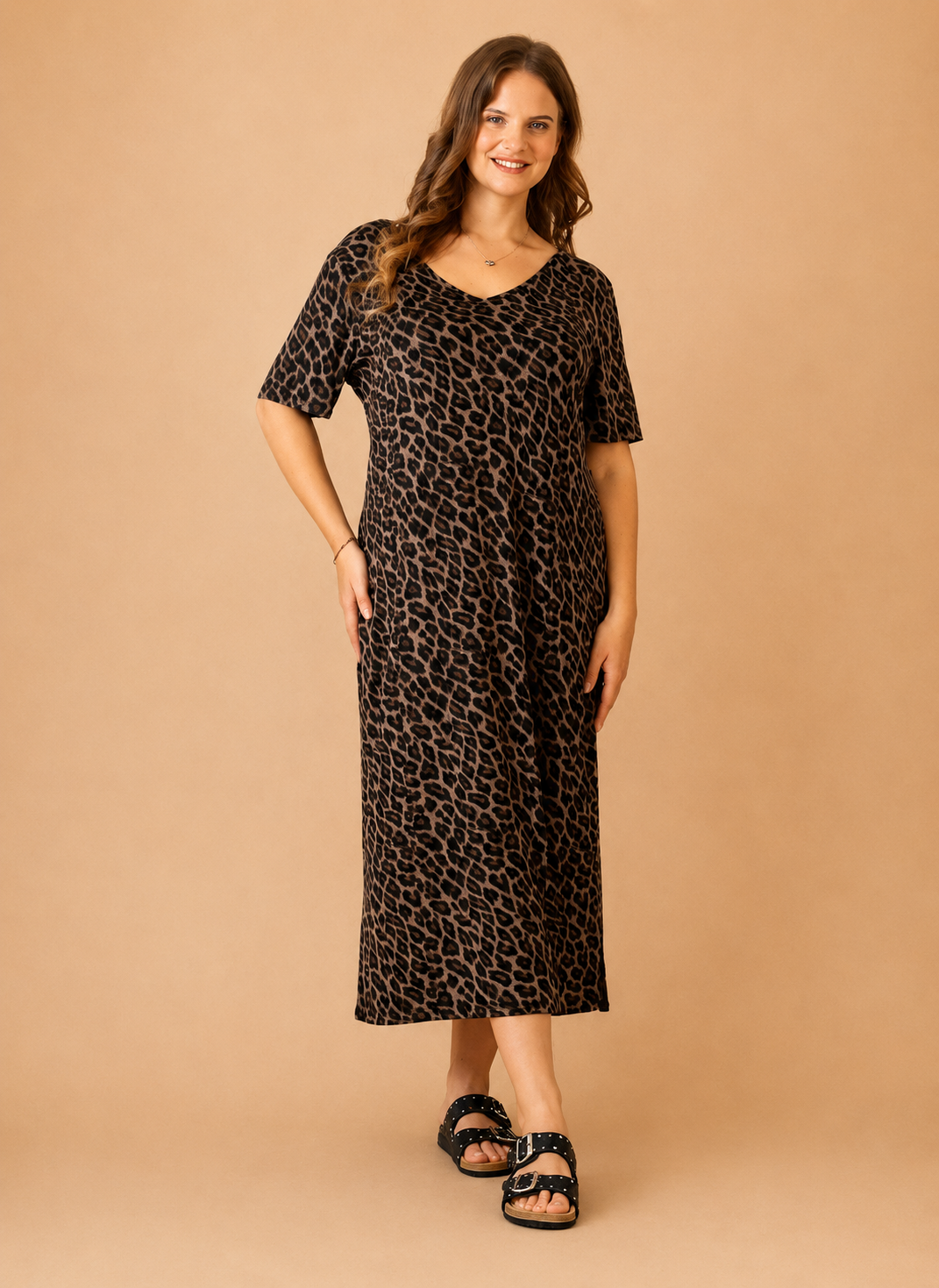 Harper Slip Dress - Leopard