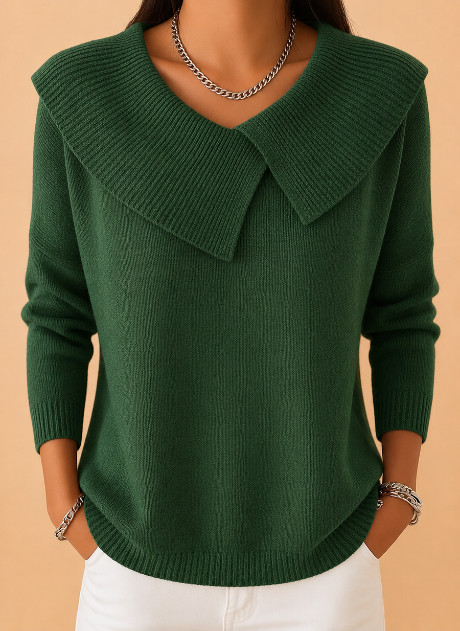 Cassidy | Warm Sweater with Soft Collar