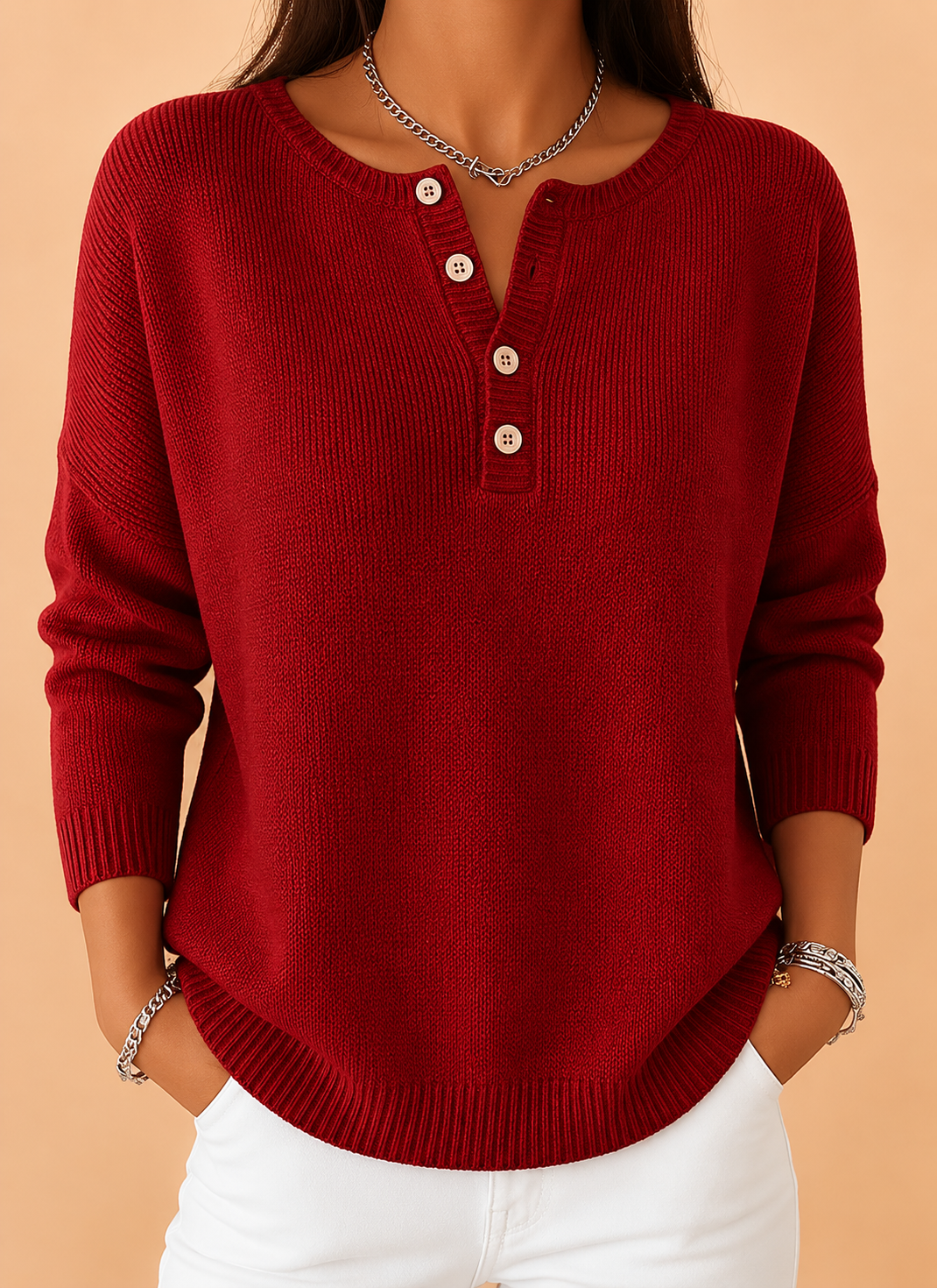 Calm Button-Up Jumper