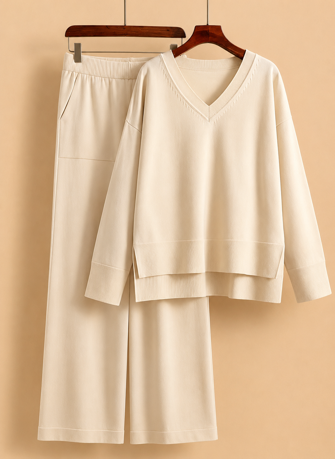 Emily | Luxe V-Neck Two-Piece Set