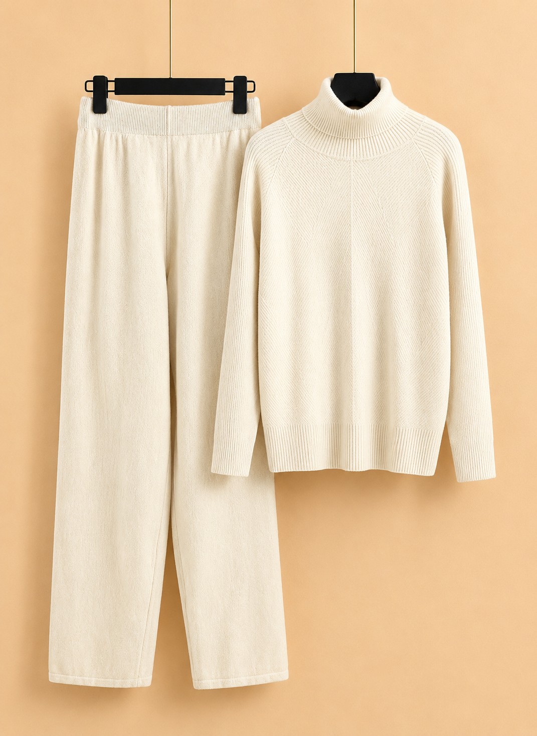 Michelle | Complete Two-Piece Cable Knit Lounge Set