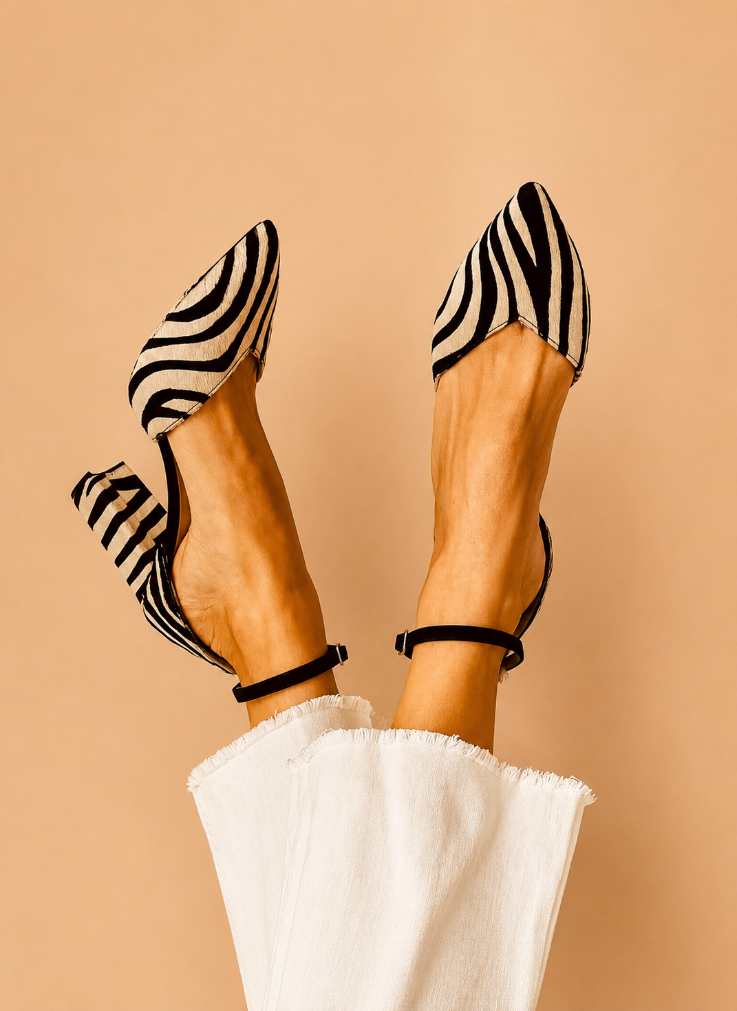Zebrina™ Strappy Zebra Mid-Heels