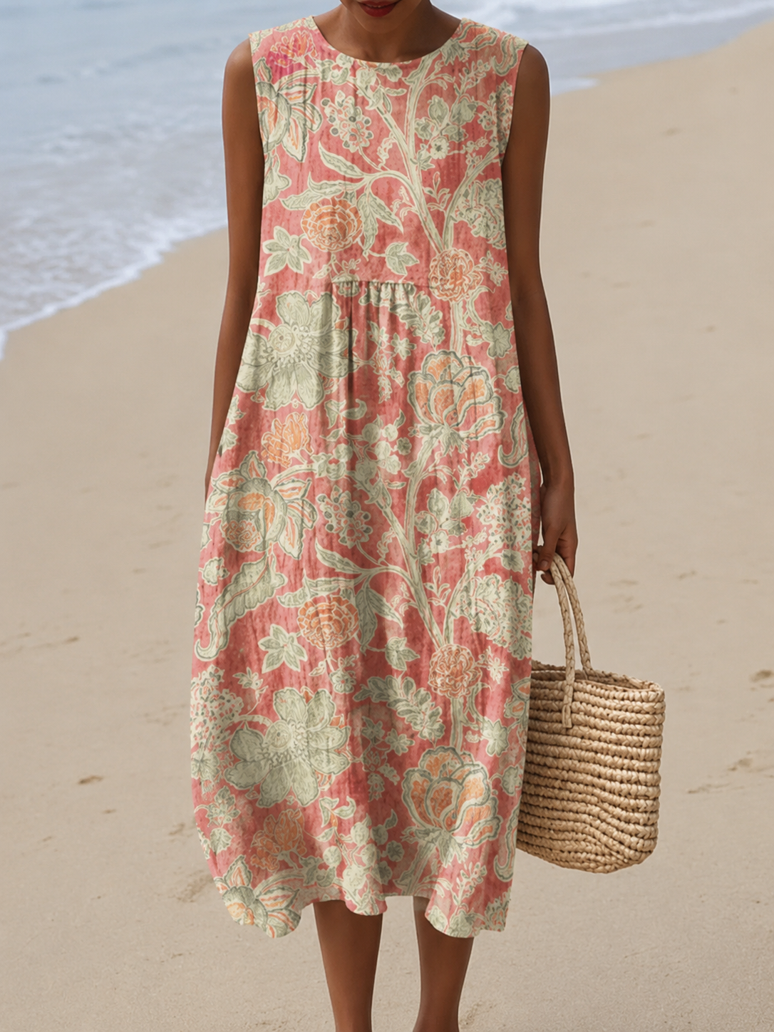 Beth™ Floral Midi Cotton Dress