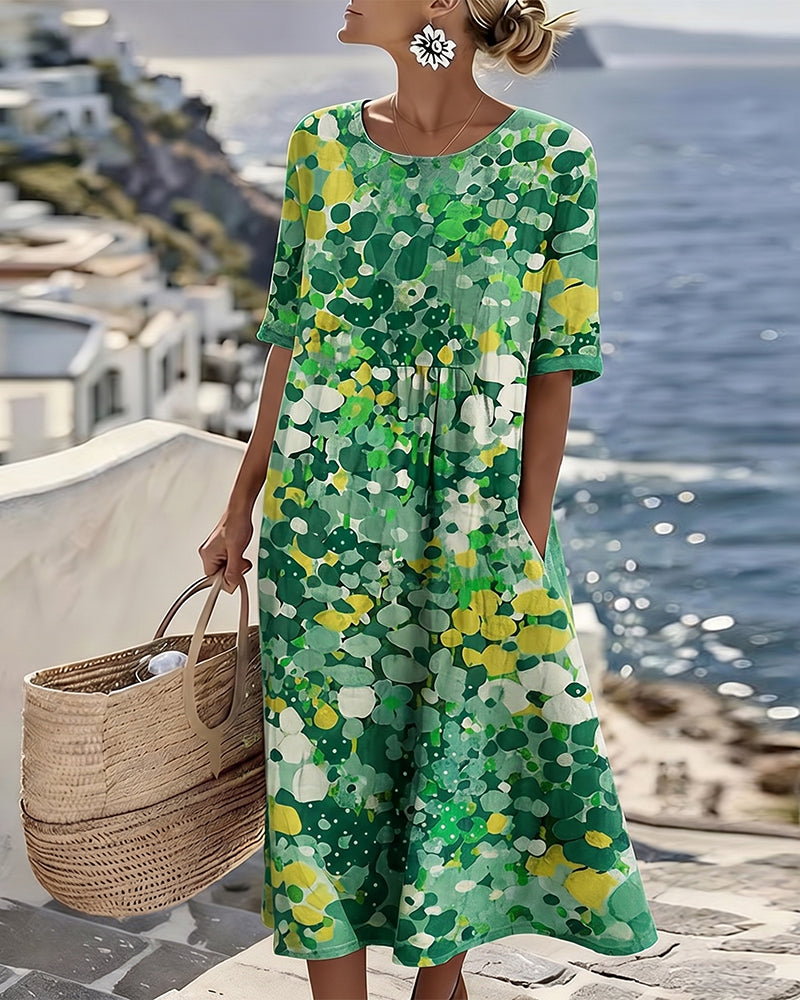 ELENA - ELEGANT FLORAL SUMMER DRESS