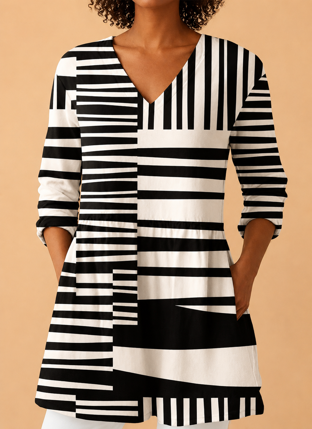 Sophie | Long Blouse with V-Neck