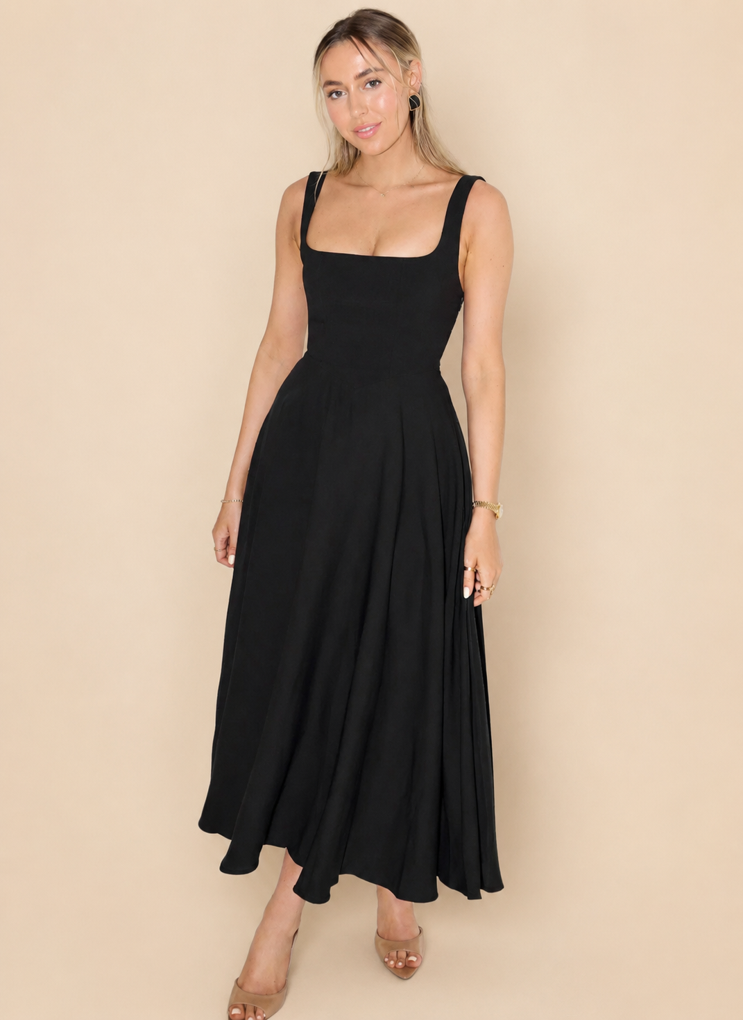 Audrey Square-Neck Dress