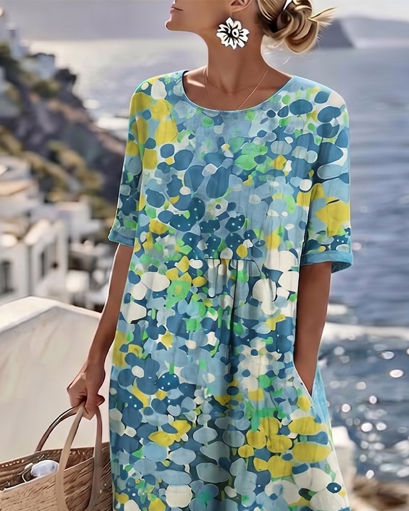 ELENA - ELEGANT FLORAL SUMMER DRESS